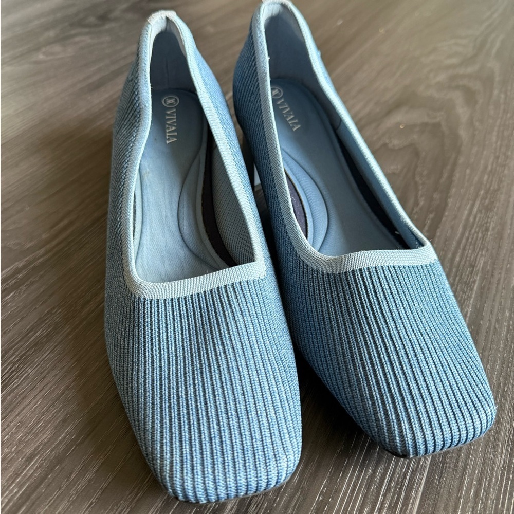 Vivaia Melody 2.0 Square Toe Chunky Heel Denim Blue - Picture 10 of 11